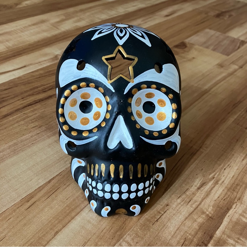 Sugar Skull Candle Holder